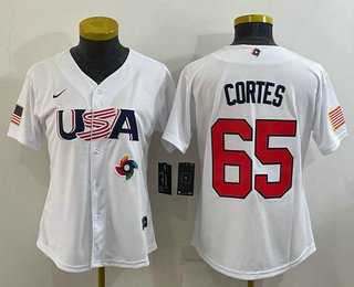Women's USA Baseball #65 Nestor Cortes 2023 White World Classic Stitched Jerseys,We sell and wholesale Women's USA Baseball #65 Nestor Cortes 2023 White World Classic Stitched Jerseys on line form chian!